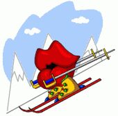 Ski-Cartoon